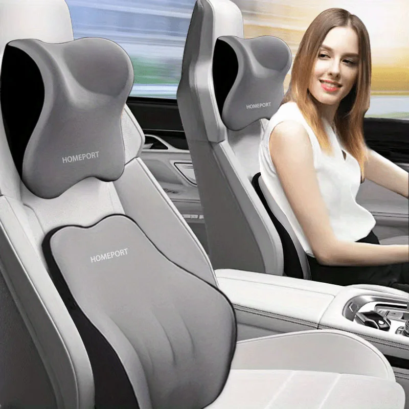 Memory Foam Car Neck Pillow Lumbar Support - Zestaw zagłówków z pianki samochodowej Poduszka