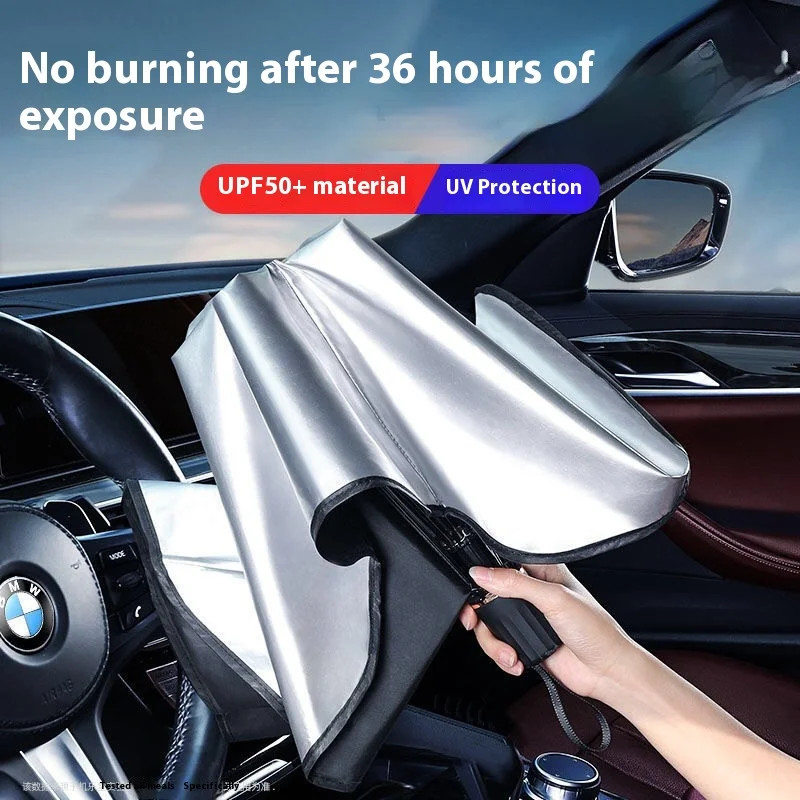 Car Sunshade Windshield Umbrella Foldable - Parasolka przeciwsłoneczna do samochodu, składana osłona