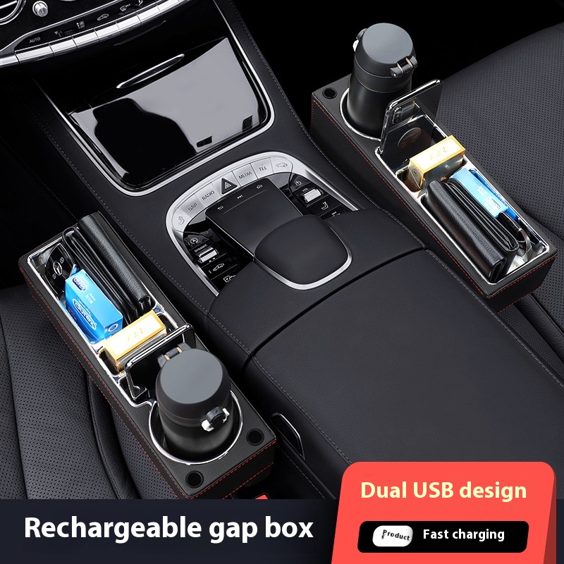 Seat Gap Filler Organizer With Usb Charger - Organizer wypełniający szczeliny fotela samochodowego z
