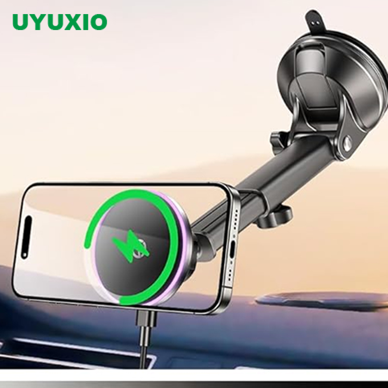 Wireless Car Charger Mount Fast Charging - Magnetyczna bezprzewodowa ładowarka samochodowa UYUXIO 15W