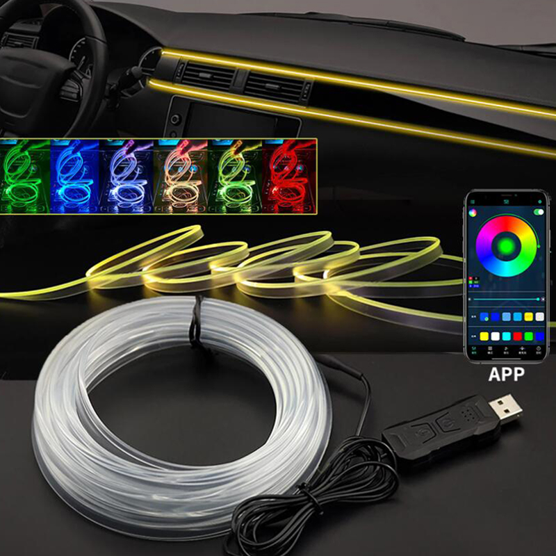 Led Ambient Interior Car Lights App Control - Wnętrze samochodu Atmosfera Światło otoczenia Listwa