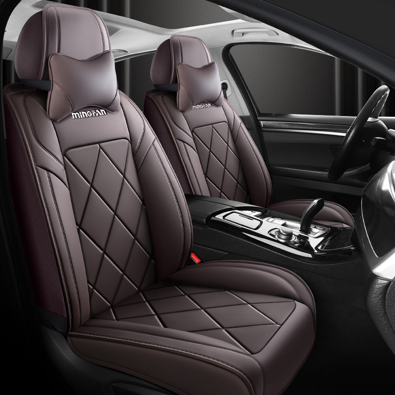 Leather Car Seat Covers Full Set Universal - Uniwersalne, wygodne pokrowce na siedzenia samochodowe
