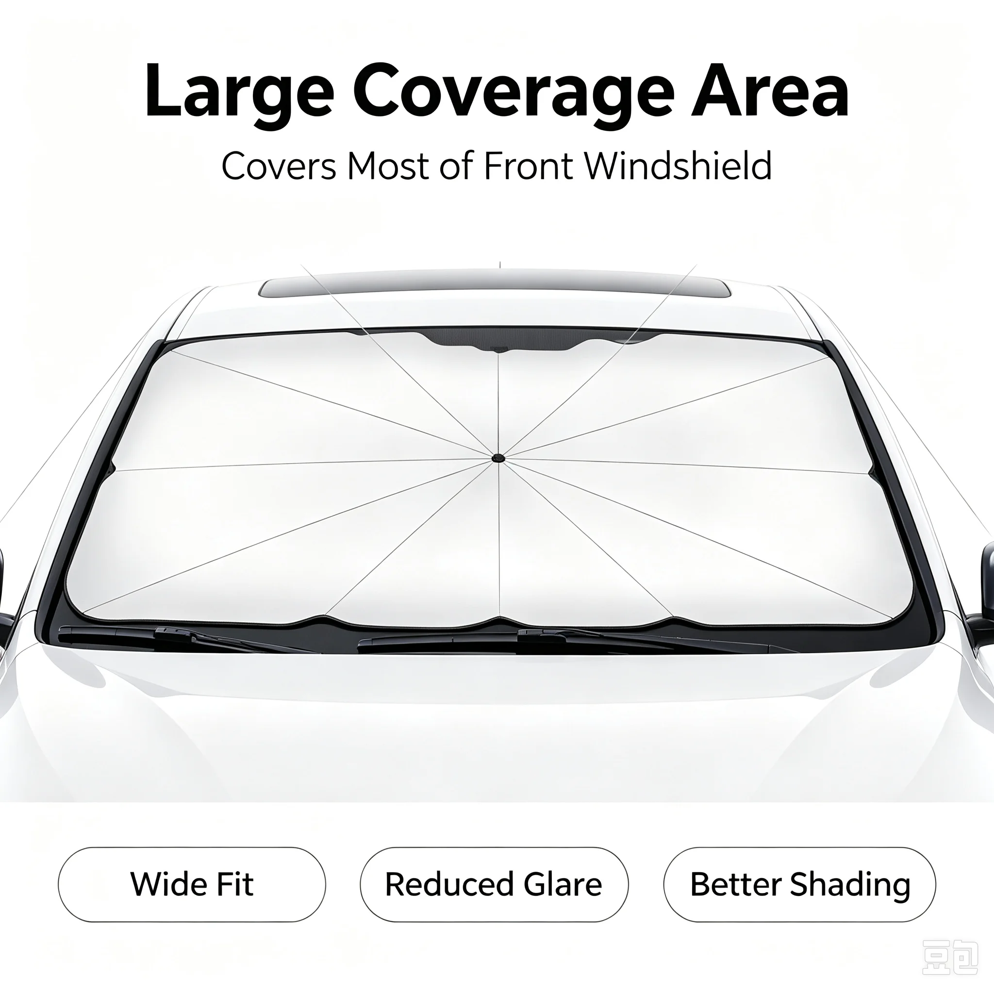 Car Sunshade Windshield Umbrella Foldable - Składana osłona przeciwsłoneczna do samochodu w
