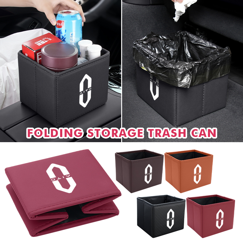 Waterproof Car Trash Can With Lid - Składany kosz na śmieci do samochodu,