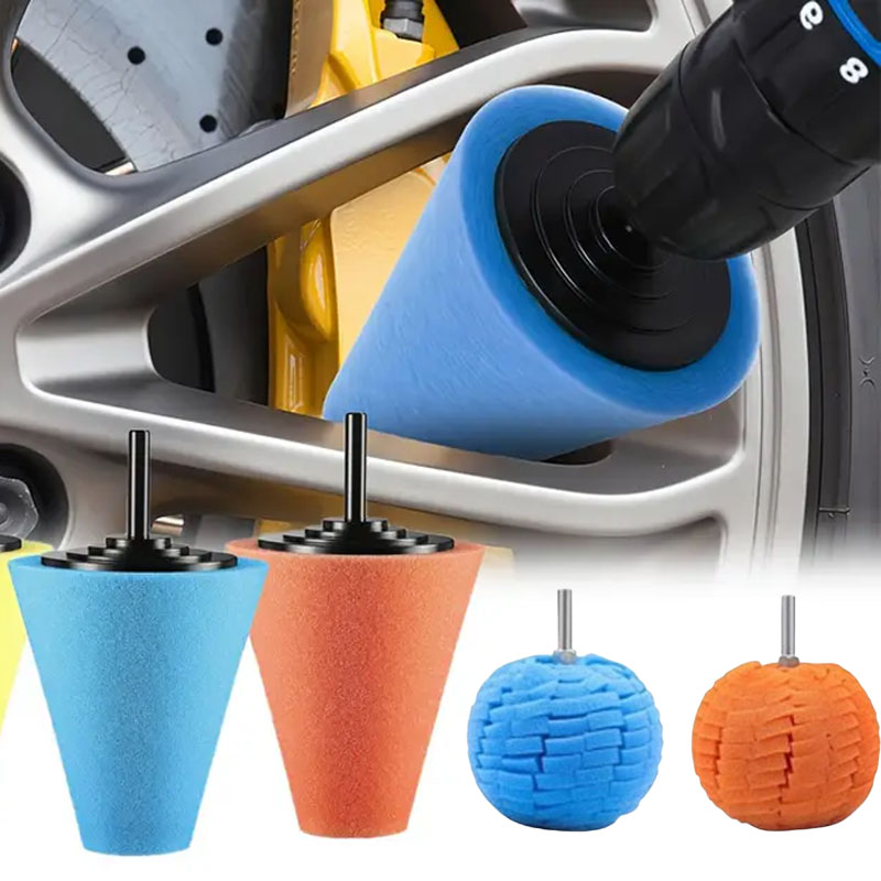 Car Care - Zestaw gąbek polerskich do wiertarki samochodowej,