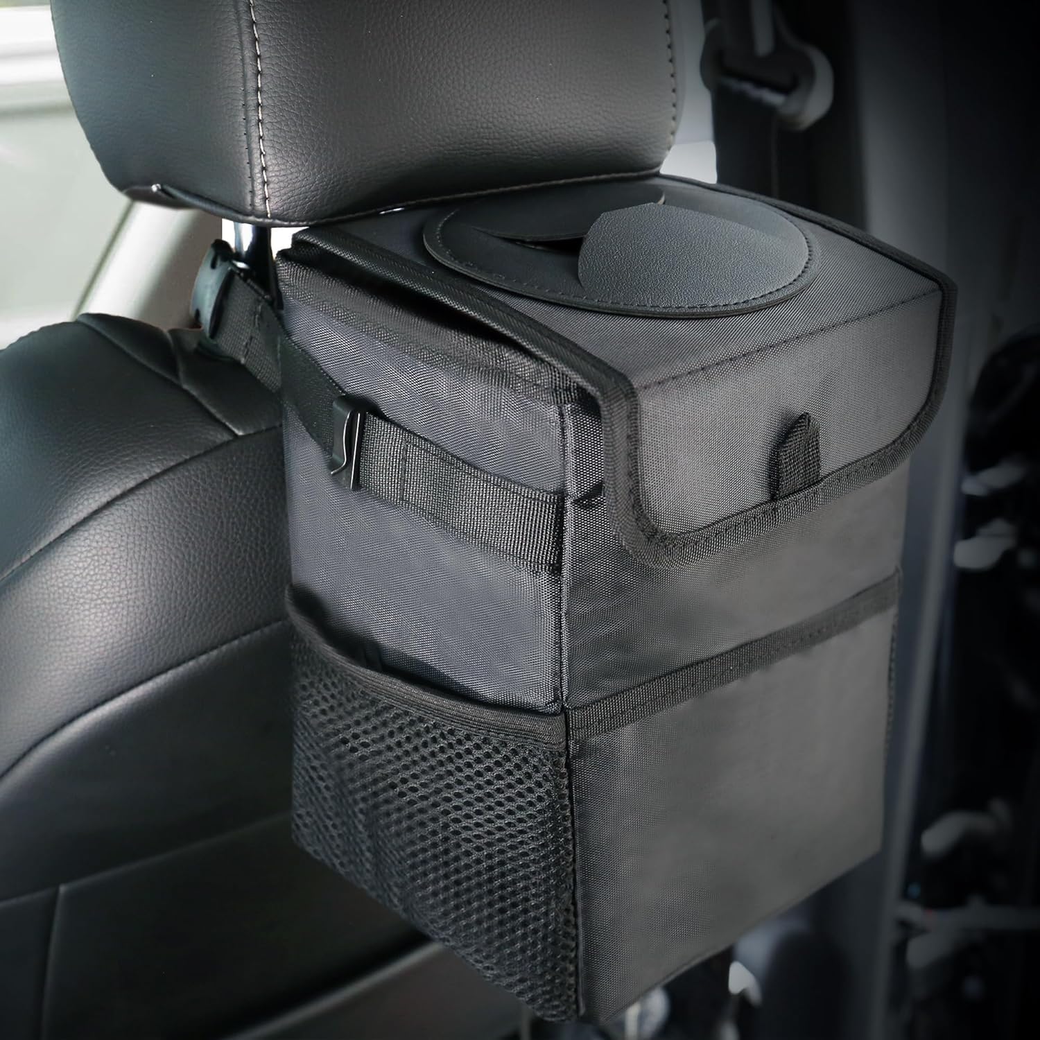 Waterproof Car Trash Can With Lid - Samochodowy kosz na śmieci 3 w