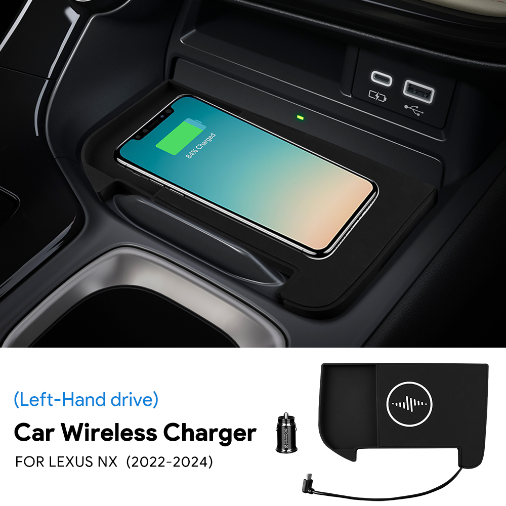 Wireless Car Charger Mount Fast Charging - Bezprzewodowa ładowarka samochodowa 15W do telefonu