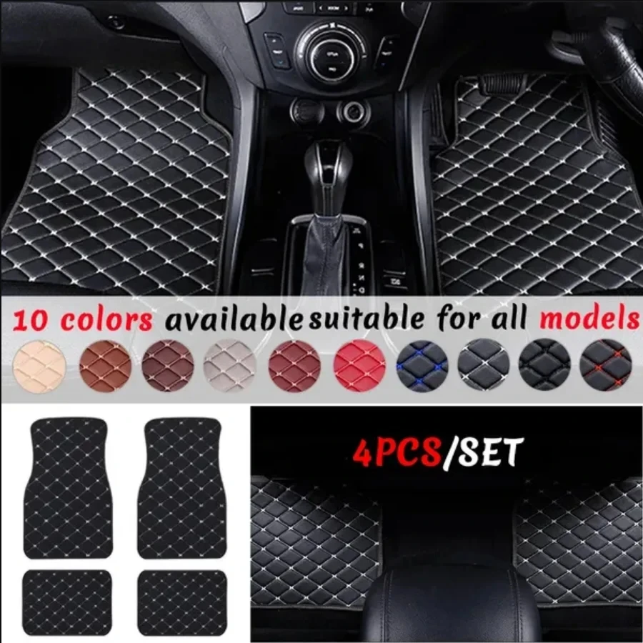 Car Floor Mats Universal Waterproof Leather - Samochodowe dywaniki podłogowe 4PCS Uniwersalne PU