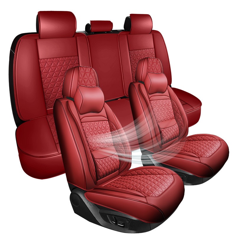 Leather Car Seat Covers Full Set Universal - Komplet Pokrowców na Siedzenia Samochodowe, Uniwersalna