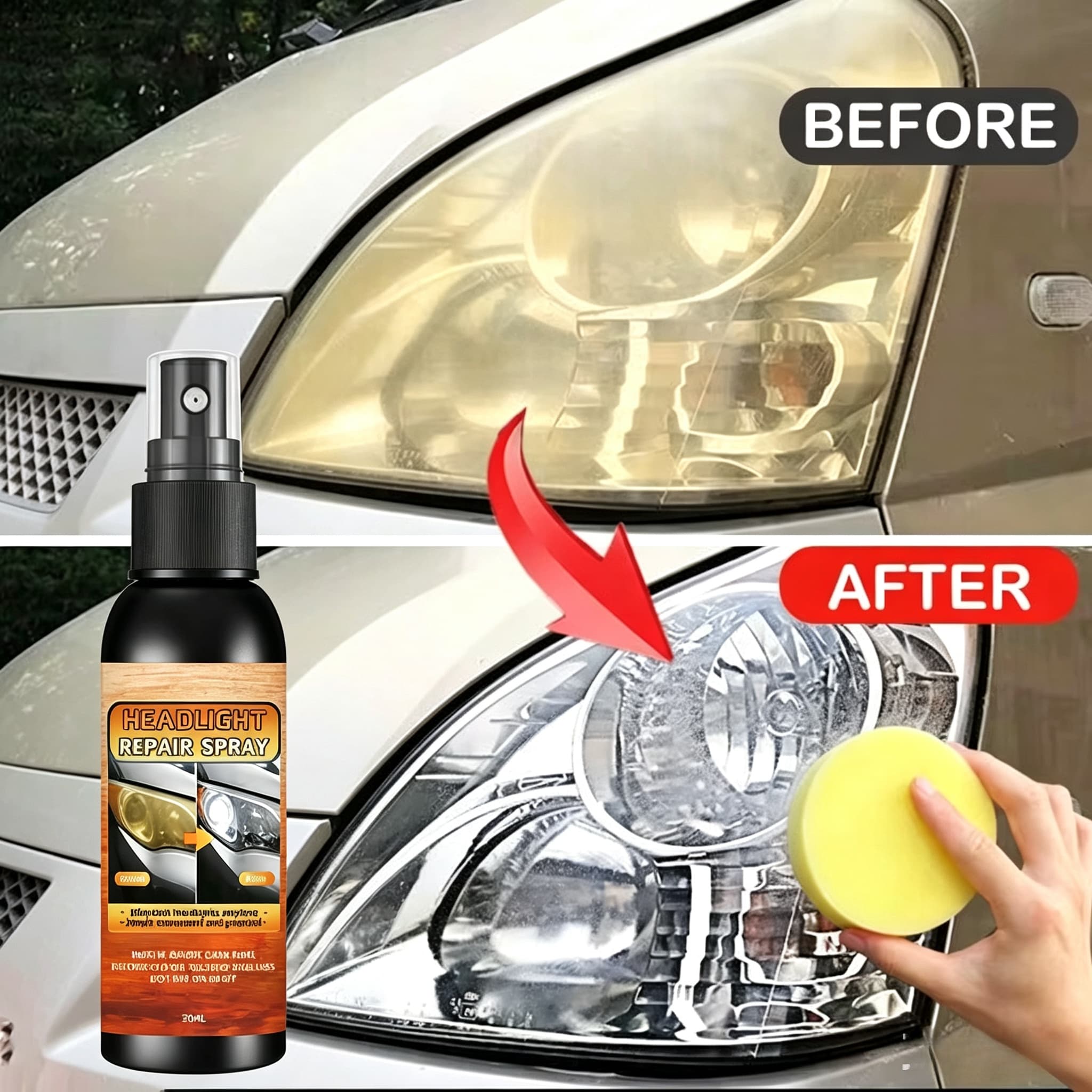 Car Scratch Repair Polishing Wax Paste - Zestaw do polerowania i renowacji lamp