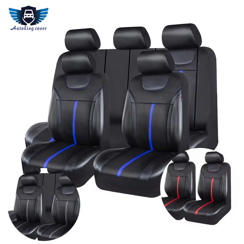 AUTOKING Zestaw uniwersalnych  – Leather Car Seat Covers Full Set Universal recenzja i cena