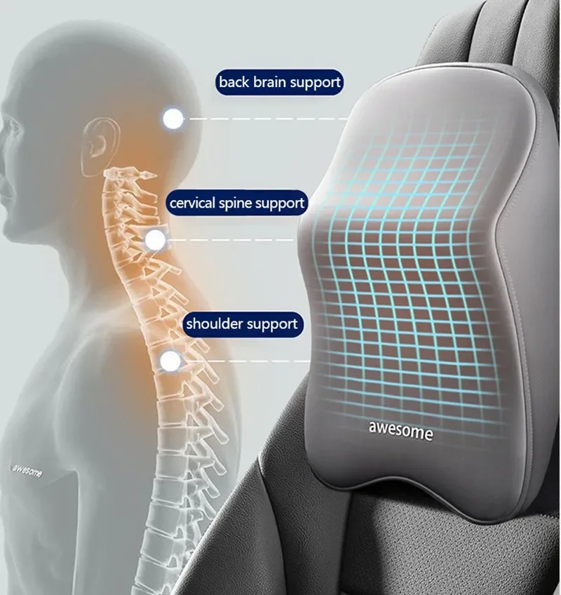 NOWOŚĆ Poduszka lędźwiowa do s – Memory Foam Car Neck Pillow Lumbar Support recenzja i cena