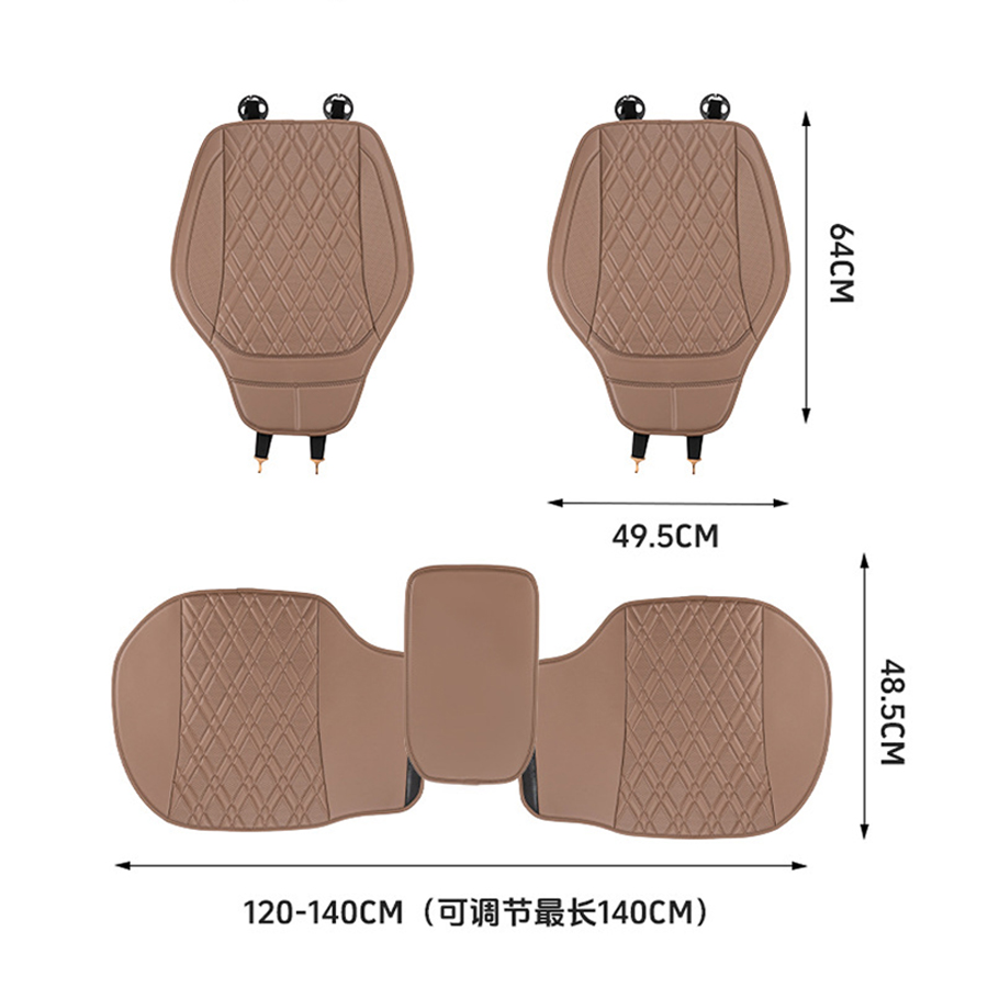 3 szt. Luksusowe pokrowce na f – Leather Car Seat Covers Full Set Universal recenzja i cena