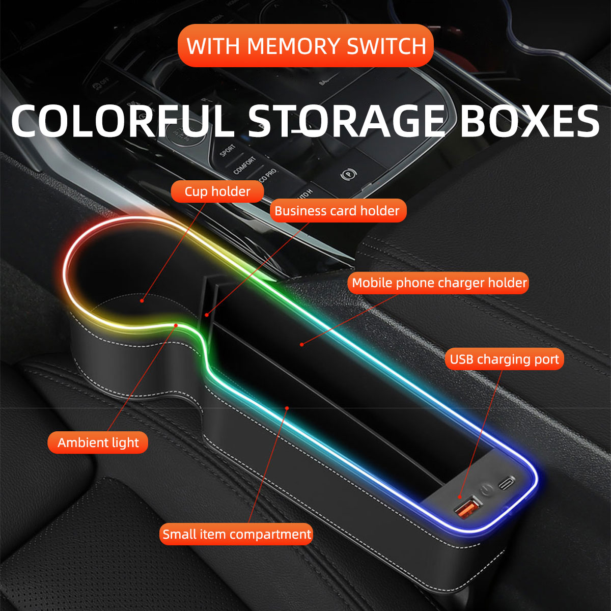 Wypełniacz szczeliny w fotelu  – Seat Gap Filler Organizer With Usb Charger recenzja i cena
