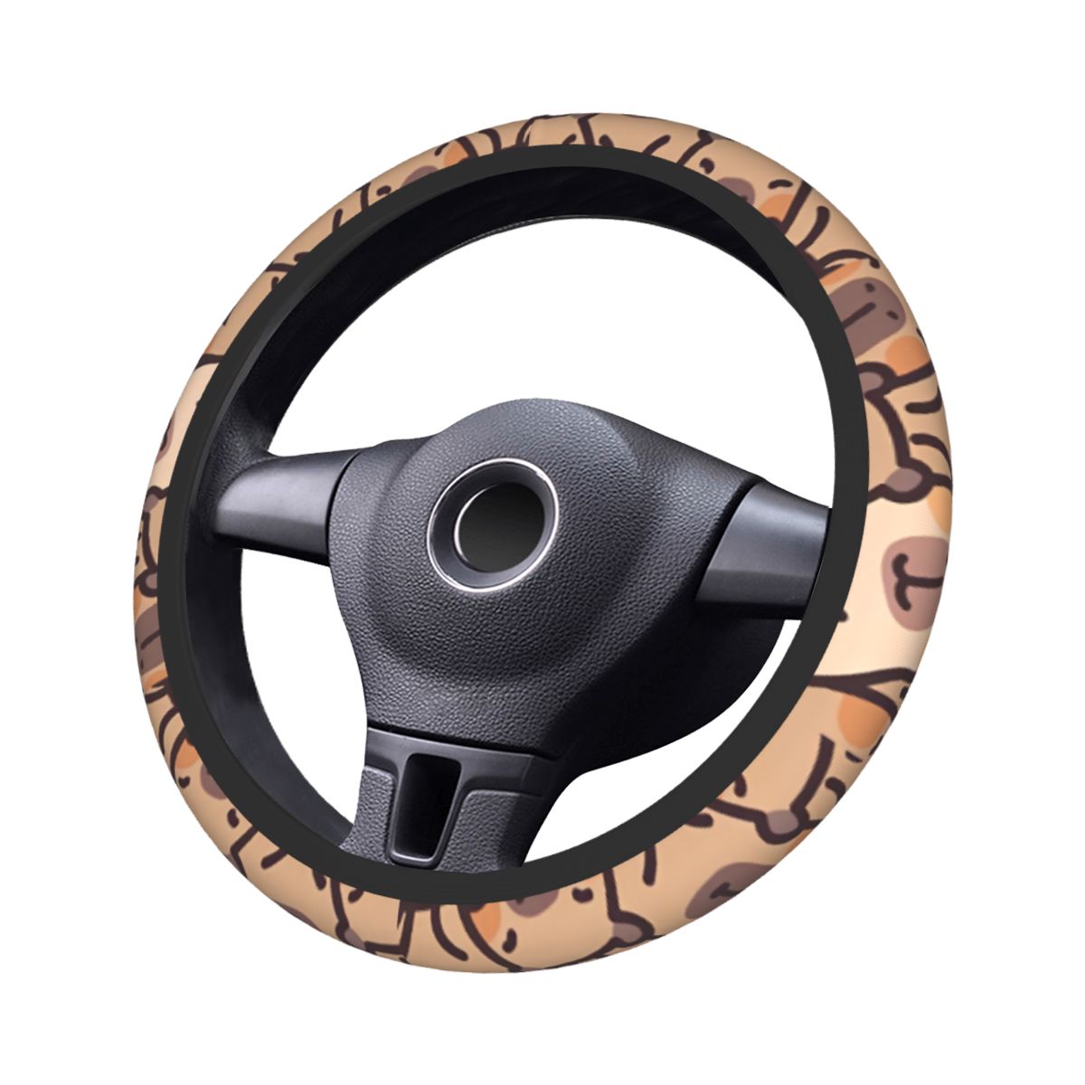 Kawaii Anime Capybara Pokrowie – Car Steering Wheel Cover Anti Slip Breathable recenzja i cena