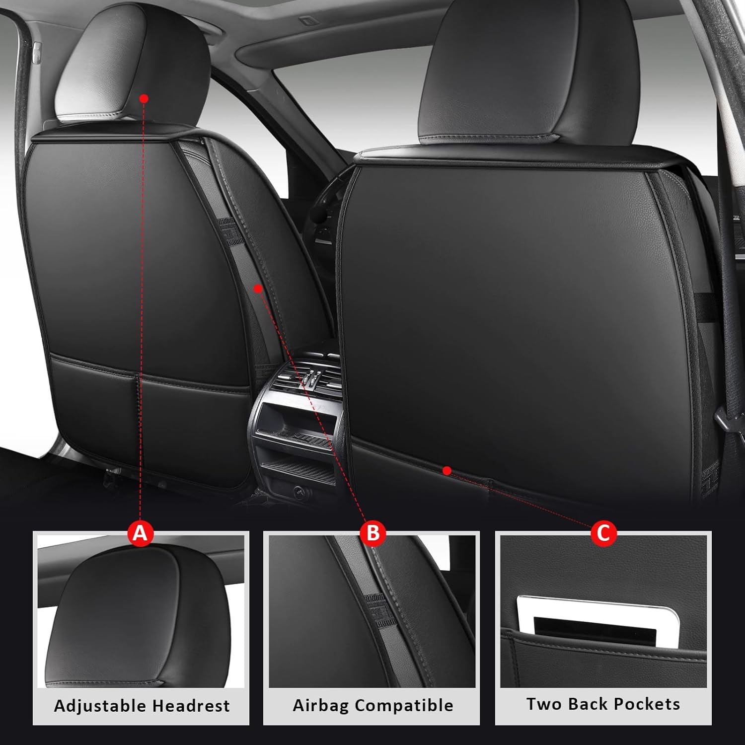 Uniwersalne pokrowce na fotele – Leather Car Seat Covers Full Set Universal recenzja i cena
