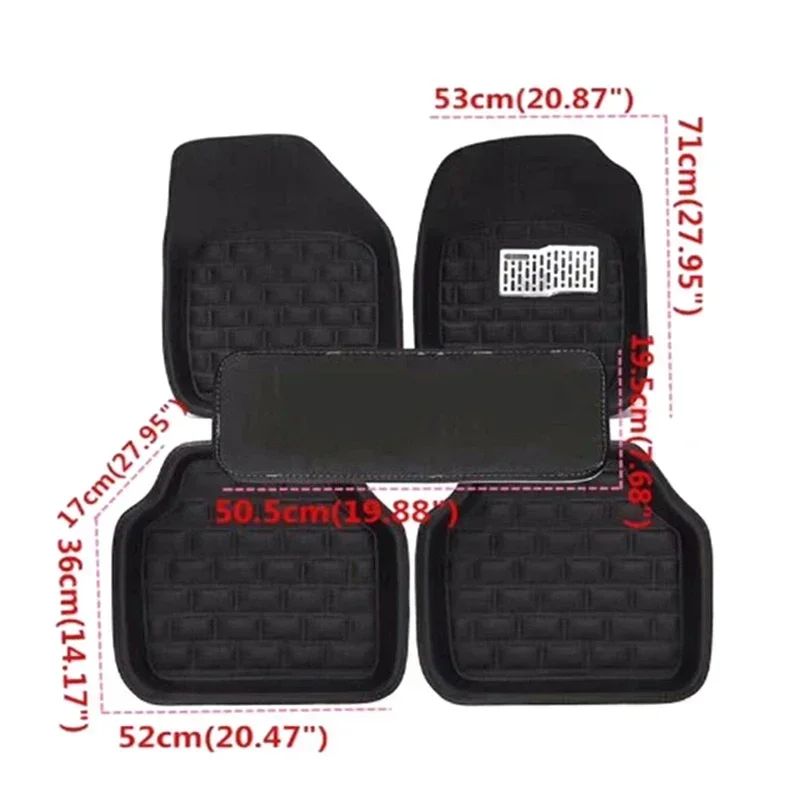 5 szt. Premium Łatwe w Czyszcz – Car Floor Mats Universal Waterproof Leather recenzja i cena