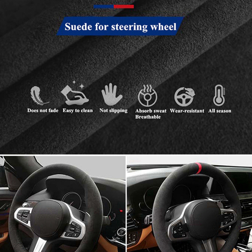 Antypoślizgowy czarny zamszowy – Car Steering Wheel Cover Anti Slip Breathable recenzja i cena