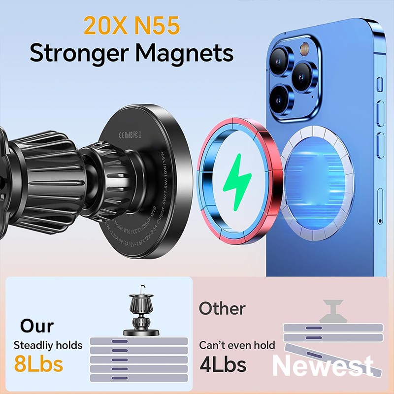 Magnetyczna bezprzewodowa łado – Wireless Car Charger Mount Fast Charging recenzja i cena