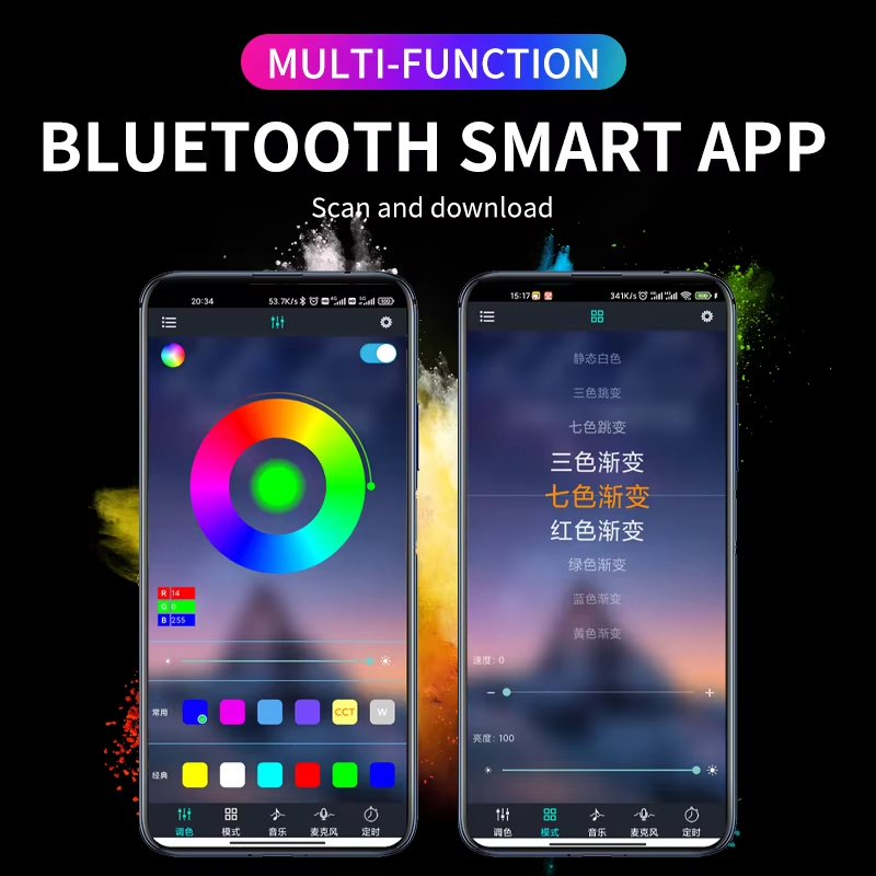 Podświetlenie RGB Zdalne stero – Led Ambient Interior Car Lights App Control recenzja i cena