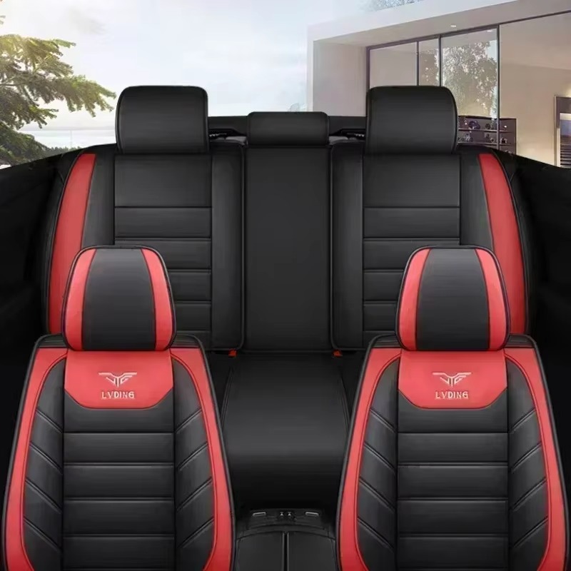5-osobowy zestaw pokrowców na  – Leather Car Seat Covers Full Set Universal recenzja i cena
