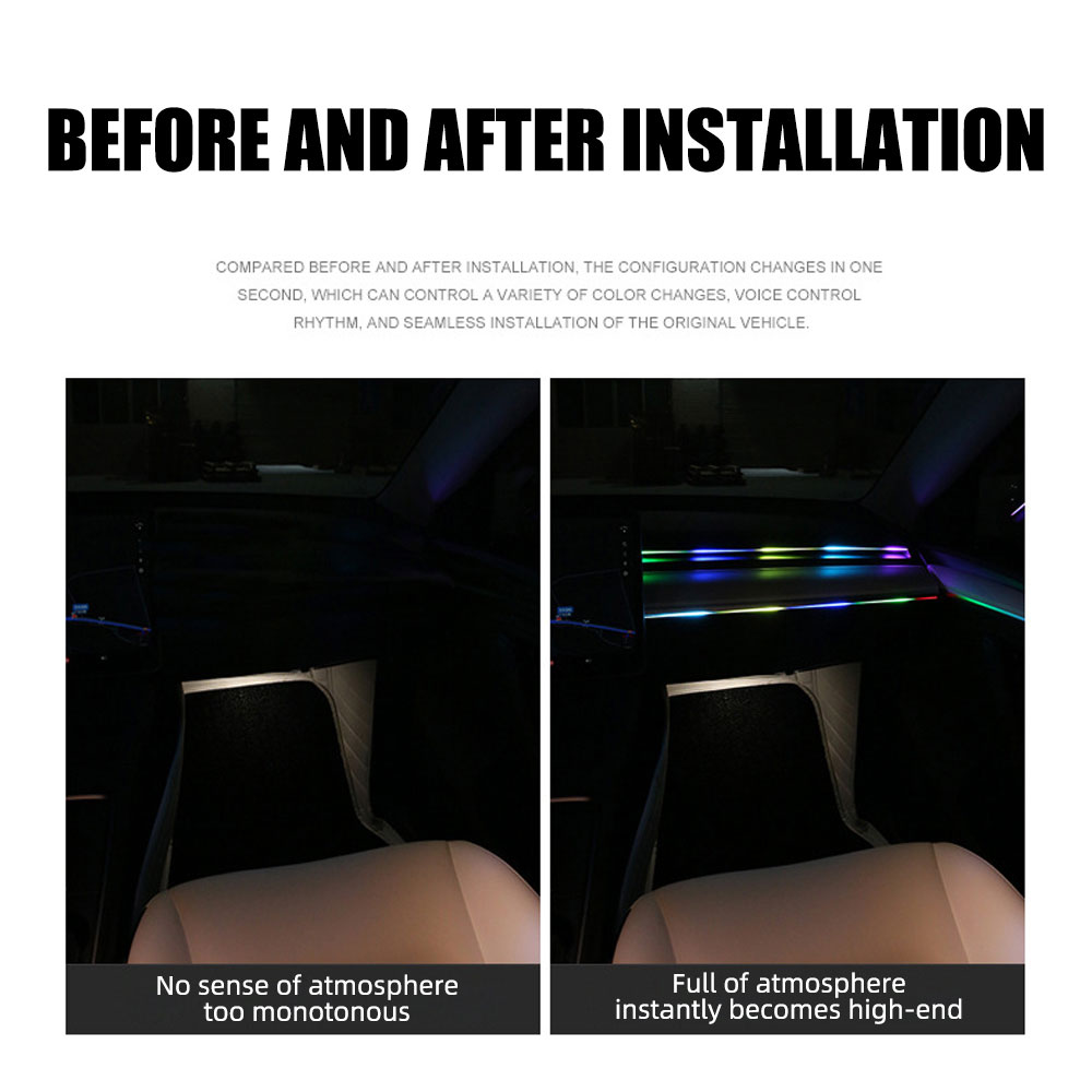 6/10 w 1 Samochodowe oświetlen – Led Ambient Interior Car Lights App Control recenzja i cena