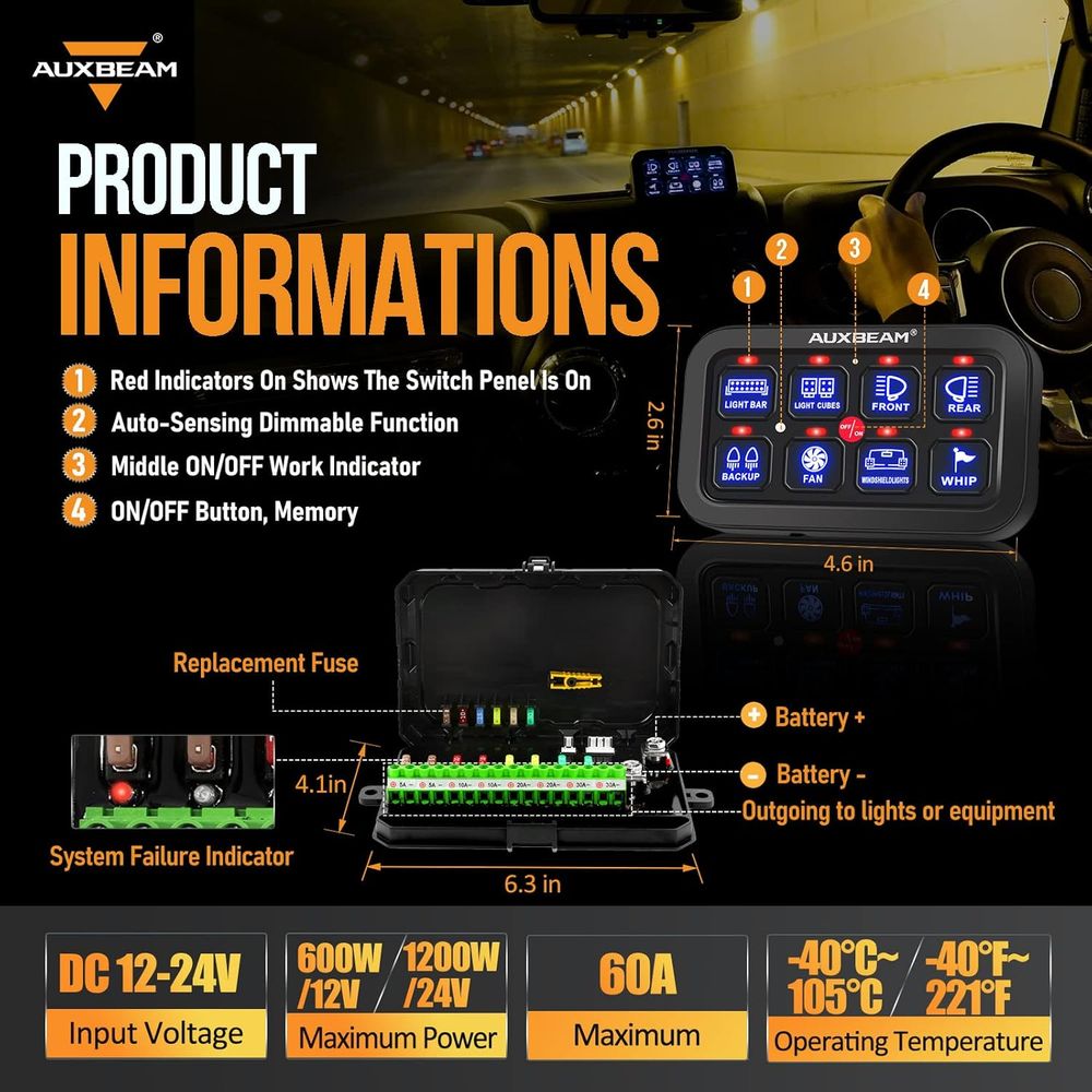 Panel przełączników 8-kanałowy – Car Electronics recenzja i cena