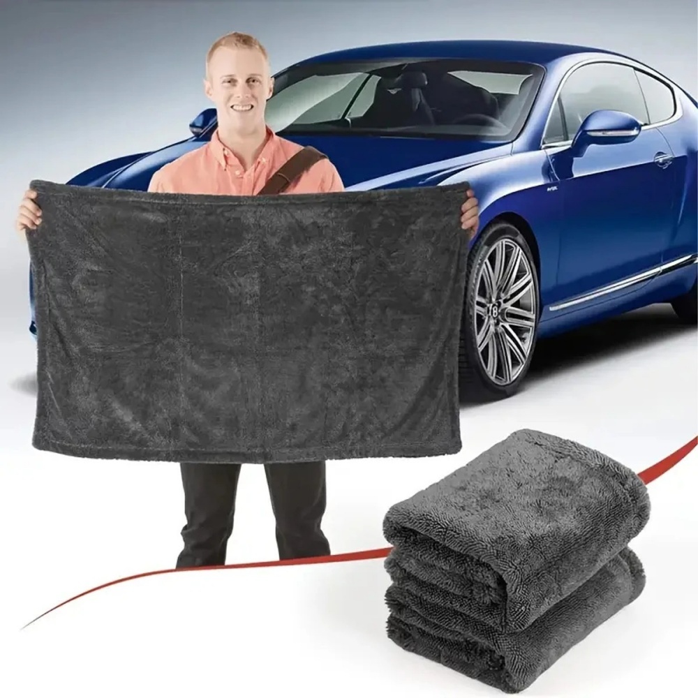 Duża, ciemnoszara ściereczka z – Microfiber Car Drying Towel Super Absorbent recenzja i cena
