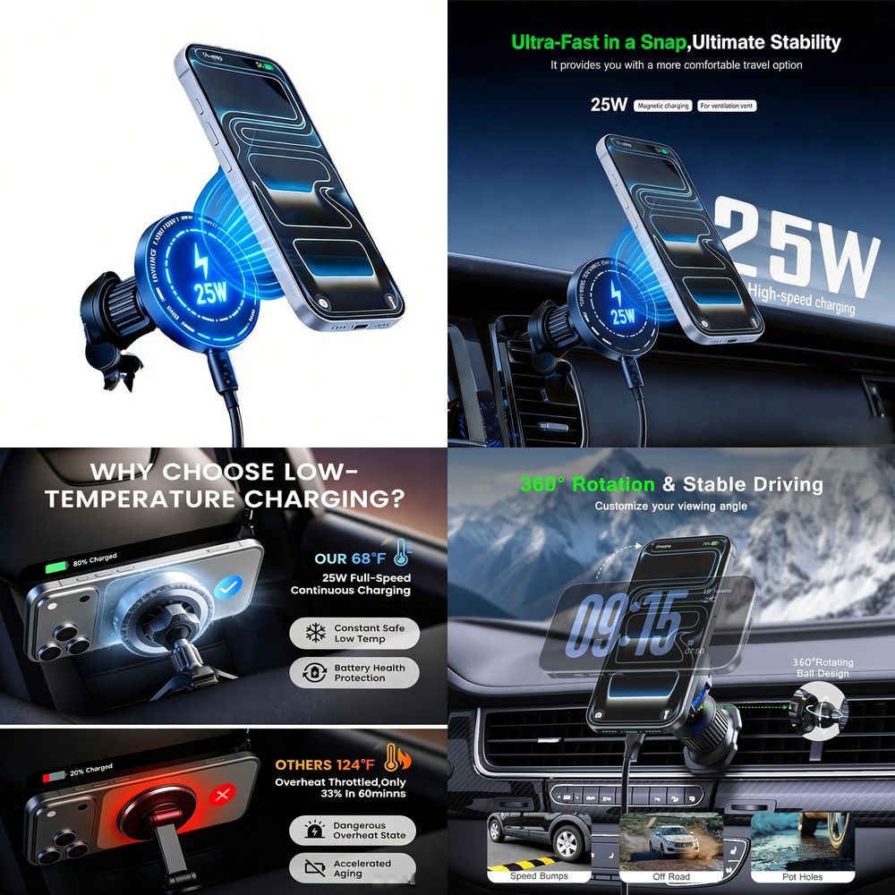 Mocna magnetyczna ładowarka be – Magnetic Phone Holder For Car Vent recenzja i cena