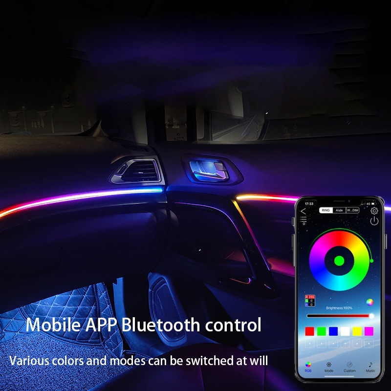 Samochodowe oświetlenie otocze – Led Ambient Interior Car Lights App Control recenzja i cena