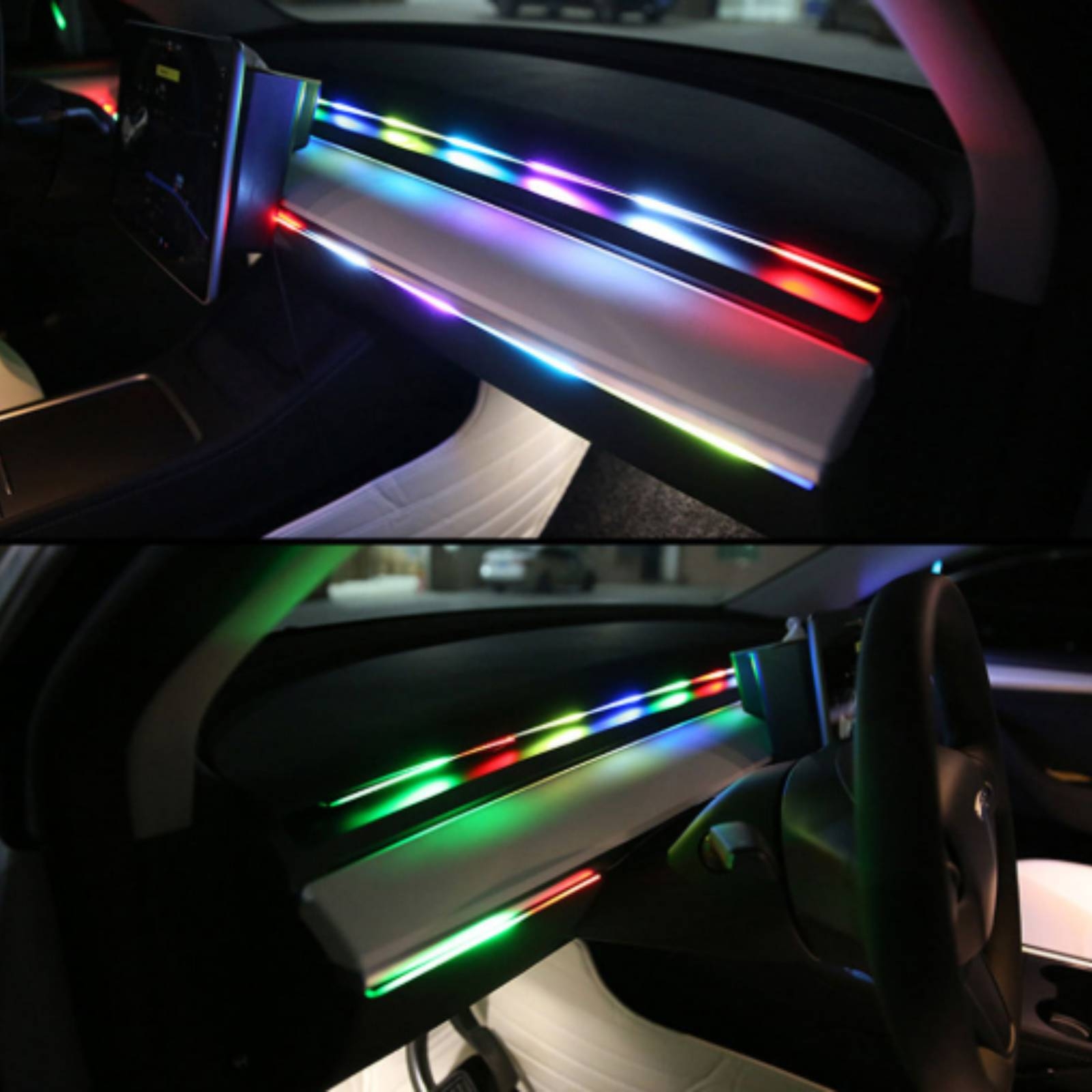 6 sztuk akrylowych wewnętrznyc – Led Ambient Interior Car Lights App Control recenzja i cena