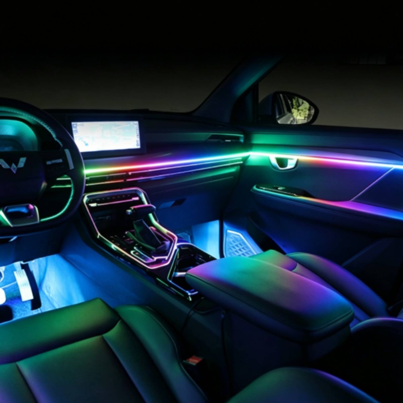 6 sztuk akrylowych wewnętrznyc – Led Ambient Interior Car Lights App Control recenzja i cena